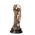 Female Figure Bronze Sculpture Dialogue Indoor Decor Brass Statue TPE-753